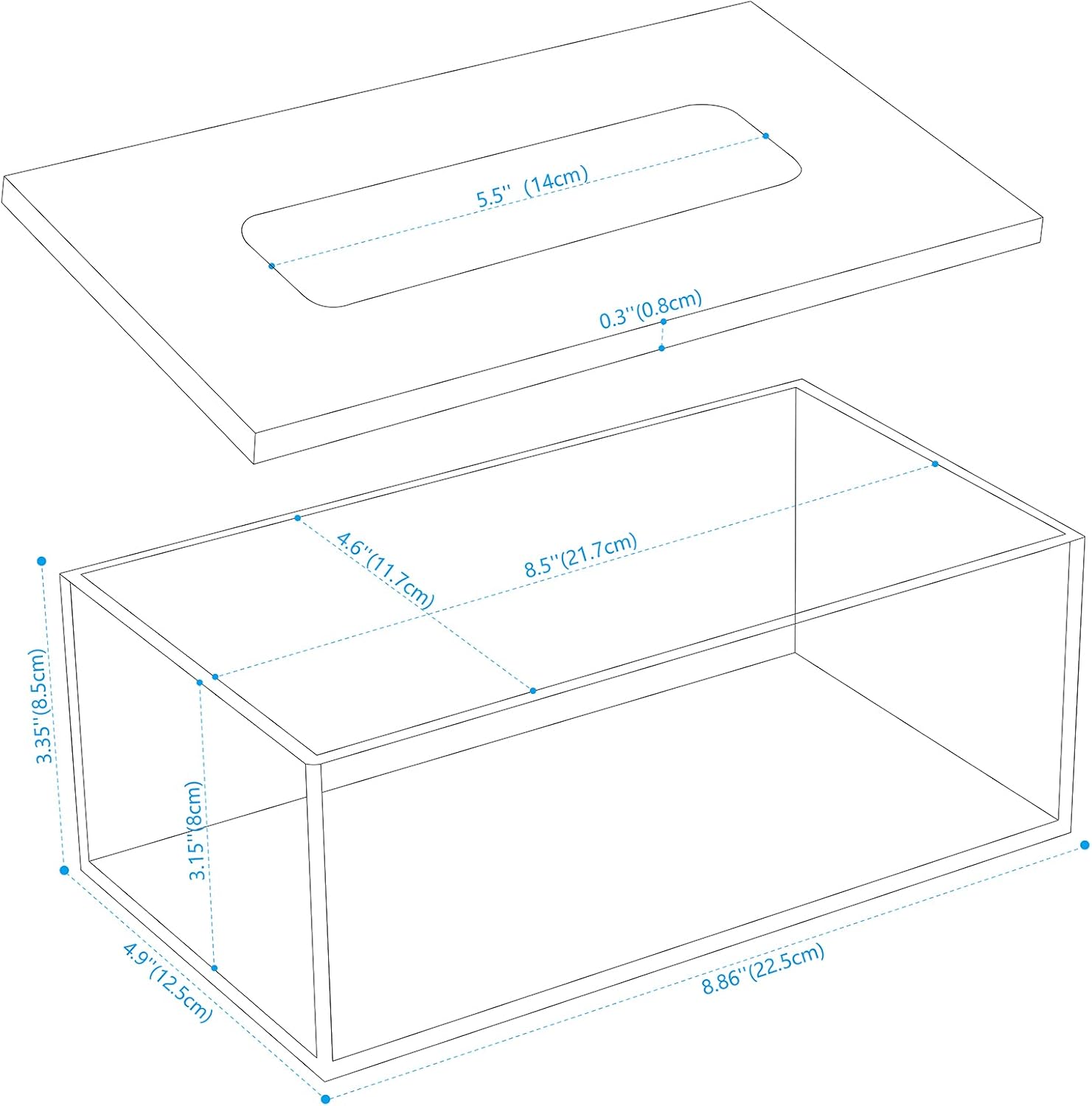 Acrylic Tissue Box