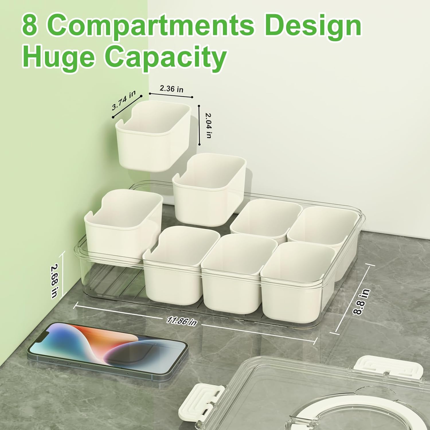 Divided Serving Tray with Lid And Handle
