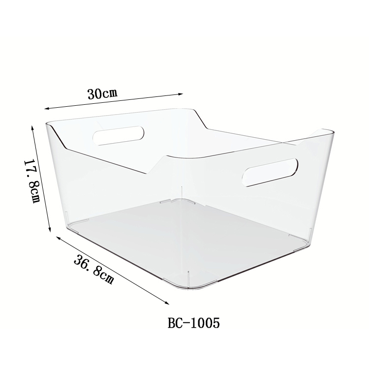 Clear Storage Bin with Handle