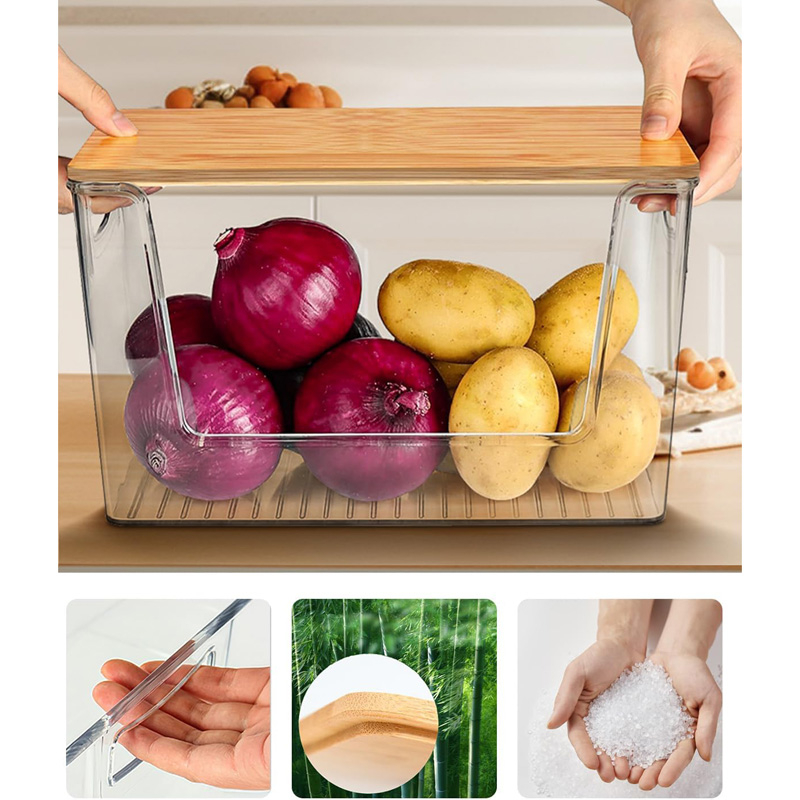 Pantry Organizer with Bamboo Lids