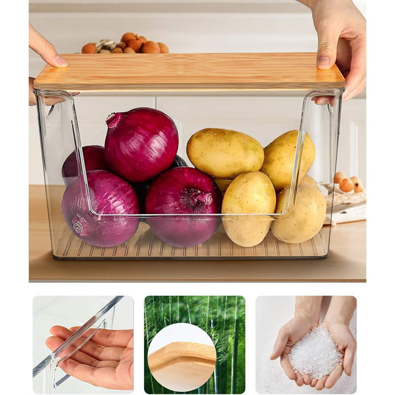 Pantry Organizer with Bamboo Lids