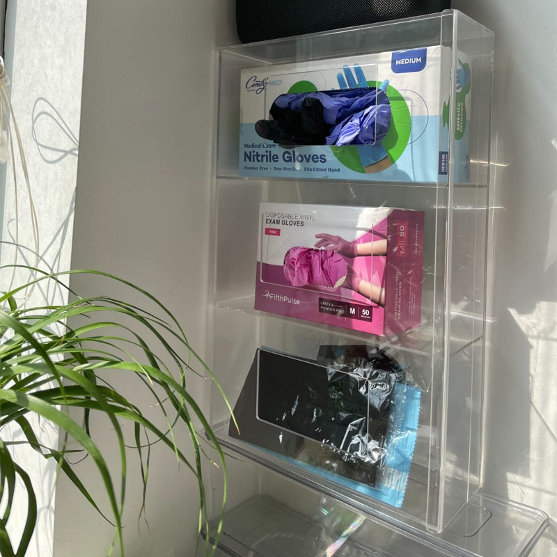3-Tier Acrylic Glove Dispenser Triple