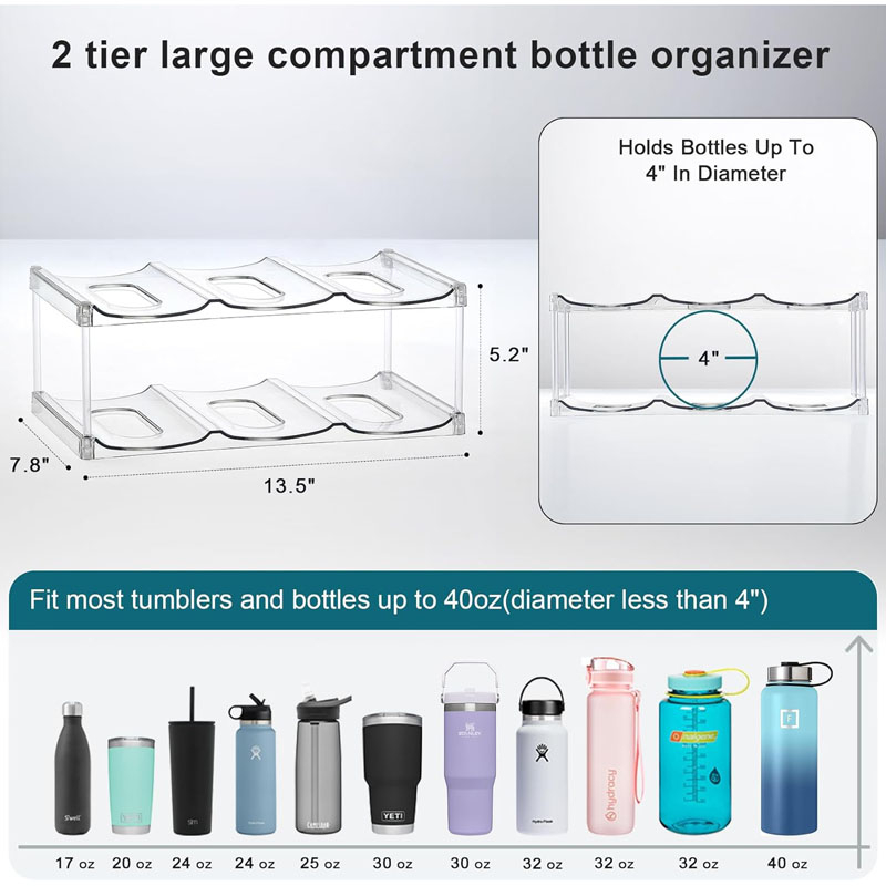 2-Tier Water Bottle Rack