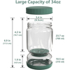 Glass Pickle Jar Green