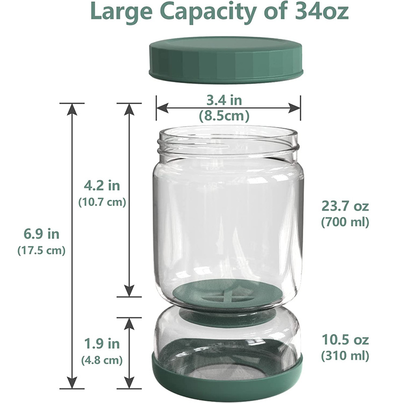 Glass Pickle Jar Green