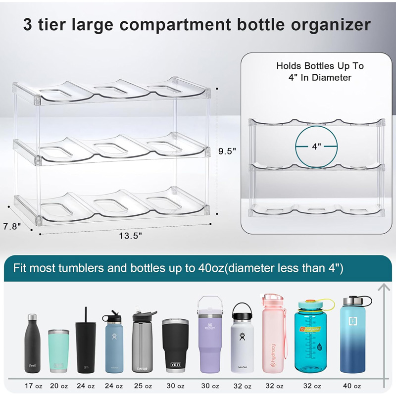 3-Tier Water Bottle Rack