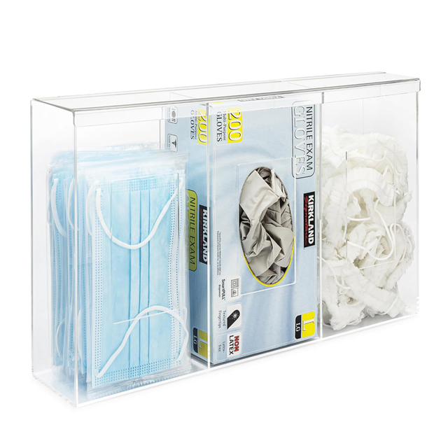3-Tier Acrylic Glove Dispenser Triple