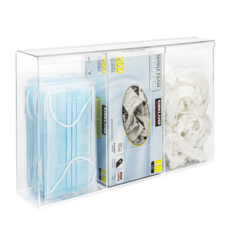 3-Tier Acrylic Glove Dispenser Triple