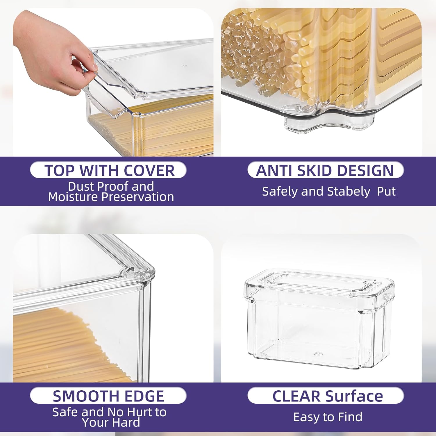 7PCS Fridge Organizer Bins