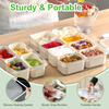Divided Serving Tray with Lid And Handle
