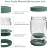 Glass Pickle Jar Green
