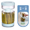 Glass Pickle Jar Blue
