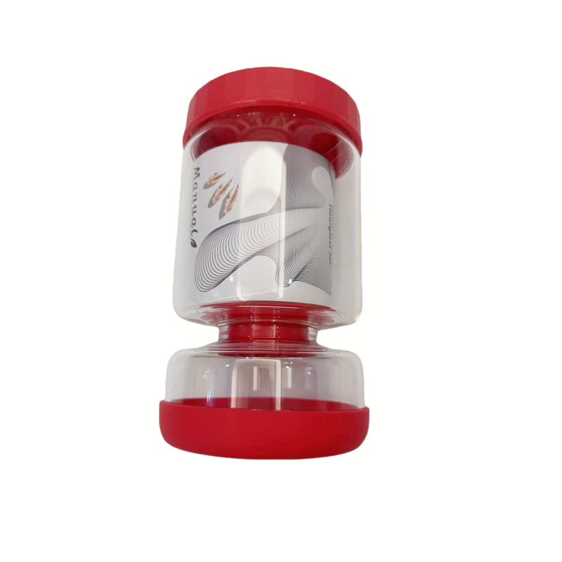 Glass Pickle Jar Red