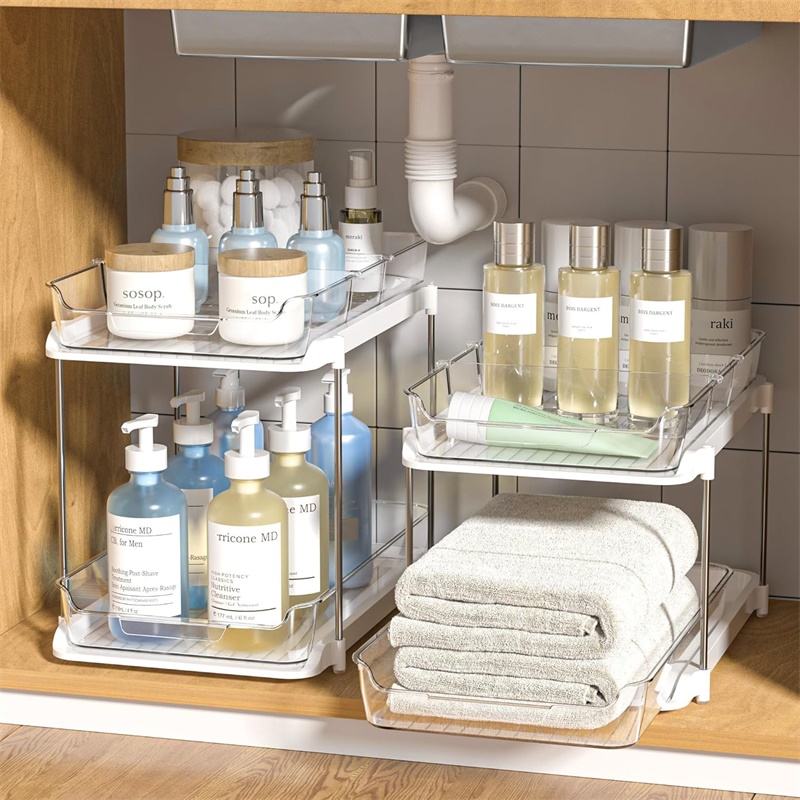 Under Sink Organizer Sliding Cabinet Organizer