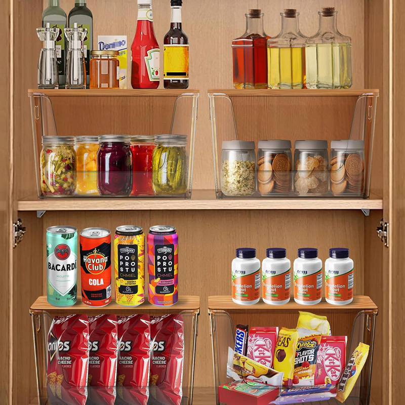 Pantry Organizer with Bamboo Lids