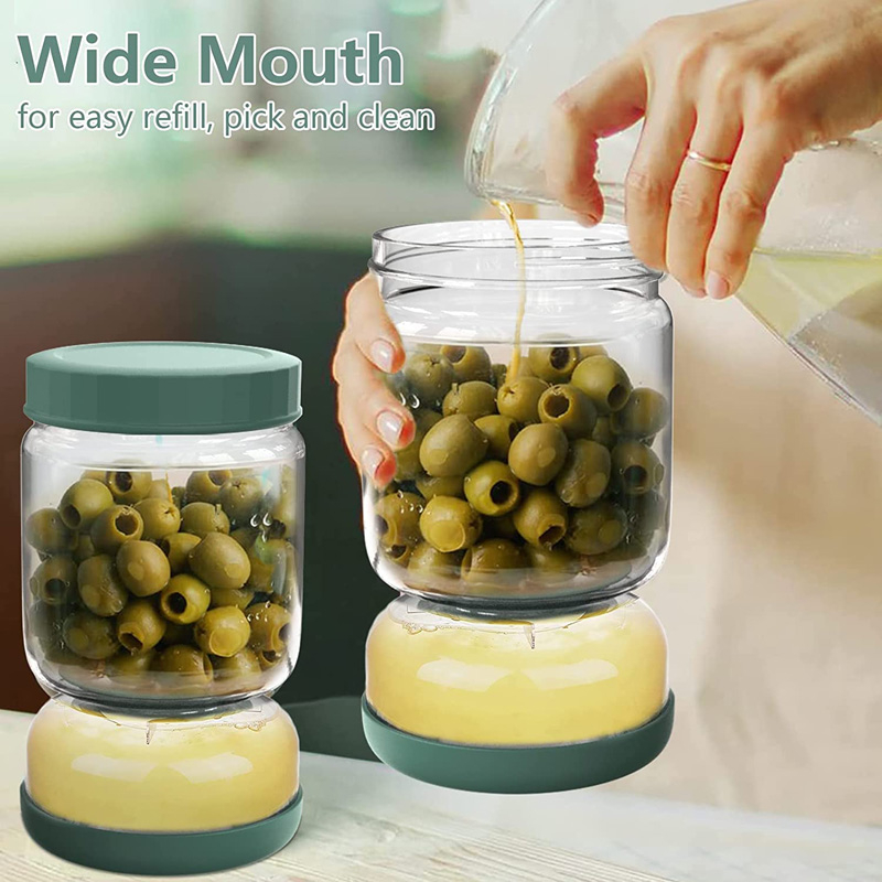 Glass Pickle Jar Green