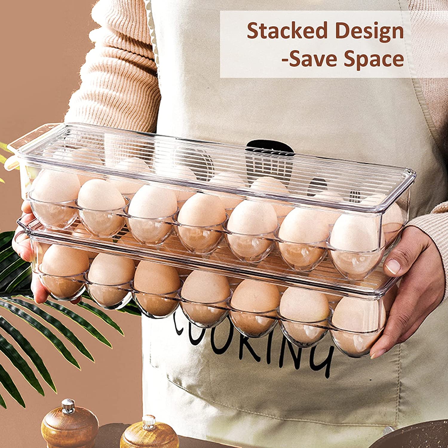14 Grids Clear Egg Holder