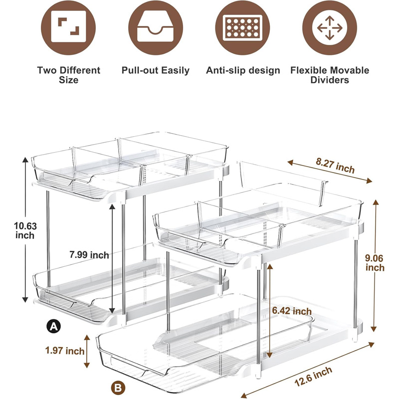 Under Sink Organizer Sliding Cabinet Organizer