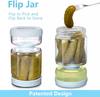 Glass Pickle Jar Blue